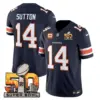 Mens Denver Broncos Super Bowl 50 Patch Vapor Limited Jersey Courtland Sutton Jersey Navy