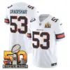 Mens Denver Broncos Super Bowl 50 Patch Vapor Limited Jersey Randy Gradishar Jersey White