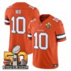 Mens Denver Broncos Super Bowl 50 Patch Vapor Limited Jersey Bo Nix Jersey Orange