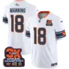 Mens Denver Broncos 3X Patch Colorado Flag Vapor Limited Jersey Peyton Manning Jersey White