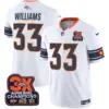 Mens Denver Broncos 3X Patch Colorado Flag Vapor Limited Jersey Javonte Williams Jersey White