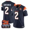 Mens Denver Broncos 3 Time Champions Patch Vapor Limited Jersey Patrick Surtain II Jersey Navy