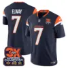 Mens Denver Broncos 3 Time Champions Patch Vapor Limited Jersey John Elway Jersey Navy