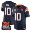 Mens Denver Broncos 3 Time Champions Patch Vapor Limited Jersey Bo Nix Jersey Navy