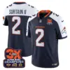 Mens Denver Broncos 3 Time Champions Patch Vapor Limited Jersey Patrick Surtain II Jersey Navy Alternate