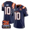 Mens Denver Broncos 3 Time Champions Patch Vapor Limited Jersey V2 Bo Nix Jersey Navy