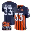 Mens Denver Broncos 3 Time Champions Patch Vapor Limited Jersey V2 Javonte Williams Jersey Navy Special
