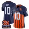 Mens Denver Broncos 3 Time Champions Patch Vapor Limited Jersey V2 Bo Nix Jersey Navy Special