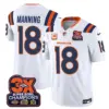 Mens Denver Broncos 3 Time Champions Patch Vapor Limited Jersey V2 Peyton Manning Jersey White