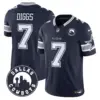 Mens Dallas Cowboys Dallas City Patch Vapor Limited Jersey Trevon Diggs Jersey Navy