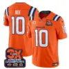 Mens Denver Broncos 3 Time Champions Patch Vapor Limited Jersey V2 Bo Nix Jersey Orange