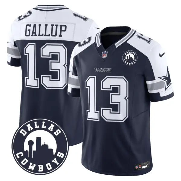 Mens Dallas Cowboys Dallas City Patch Vapor Limited Jersey Michael Gallup Jersey Alternate