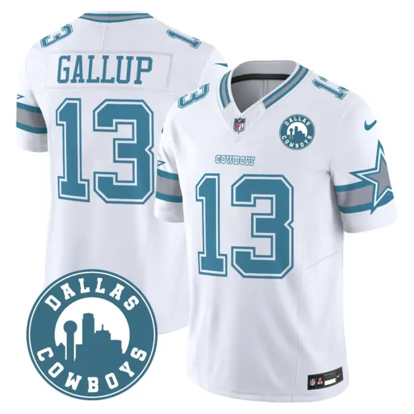 Mens Dallas Cowboys Dallas City Patch Vapor Limited Jersey Michael Gallup Jersey Heritage