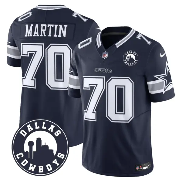Mens Dallas Cowboys Dallas City Patch Vapor Limited Jersey Zack Martin Jersey Navy