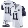 Mens Dallas Cowboys Pattern Style Vapor Limited Jersey Micah Parsons Jersey Navy Sleeves