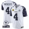 Mens Dallas Cowboys Pattern Style Vapor Limited Jersey Dak Prescott Jersey Navy Sleeves