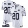 Mens Dallas Cowboys Pattern Style Vapor Limited Jersey Tony Pollard Jersey White