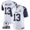 Mens Dallas Cowboys Pattern Style Vapor Limited Jersey Michael Gallup Jersey Navy Sleeves
