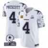 Mens Dallas Cowboys Pattern Style Vapor Limited Jersey Dak Prescott Jersey White