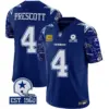 Mens Dallas Cowboys Pattern Style Vapor Limited Jersey Dak Prescott Jersey Royal