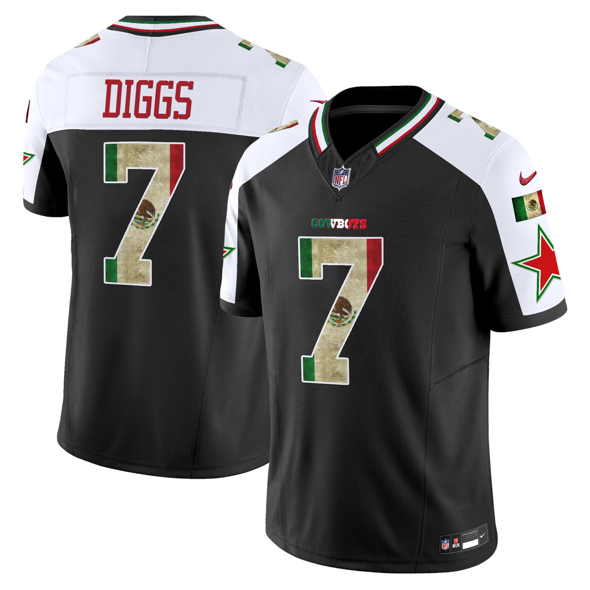Mens Dallas Cowboys Mexico Vapor Limited Jersey V3 Trevon Diggs Jersey Alternate
