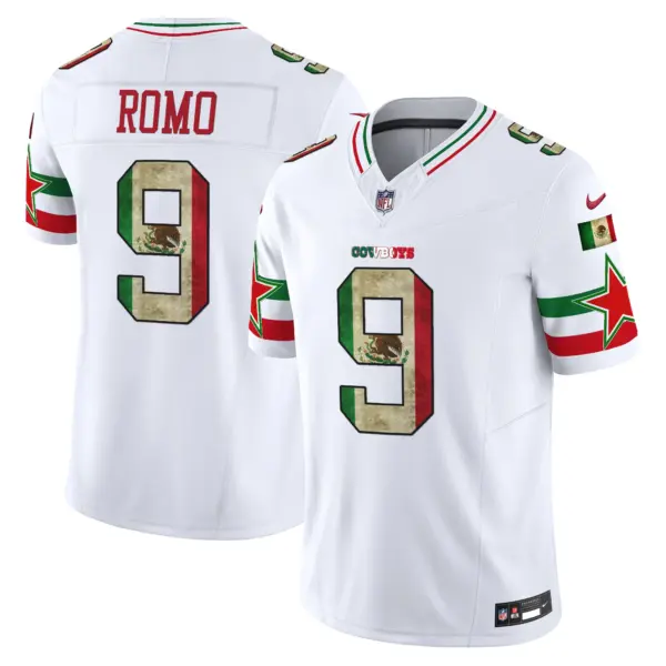 Mens Dallas Cowboys Mexico Vapor Limited Jersey V3 Tony Romo Jersey White