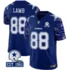 Mens Dallas Cowboys Pattern Style Vapor Limited Jersey Ceedee Lamb Jersey Royal