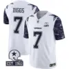 Mens Dallas Cowboys Pattern Style Vapor Limited Jersey Trevon Diggs Jersey Navy Sleeves