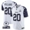 Mens Dallas Cowboys Pattern Style Vapor Limited Jersey Tony Pollard Jersey Navy Sleeves