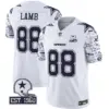 Mens Dallas Cowboys Pattern Style Vapor Limited Jersey Ceedee Lamb Jersey White