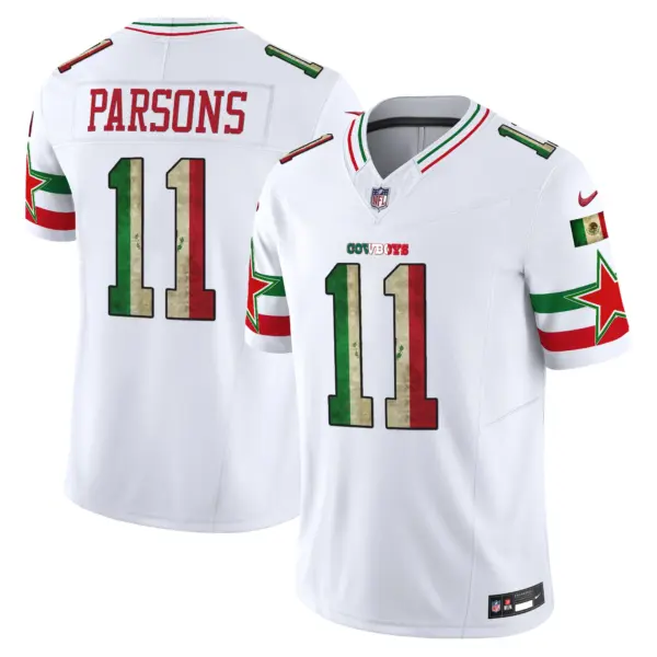 Mens Dallas Cowboys Mexico Vapor Limited Jersey V3 Micah Parsons Jersey White