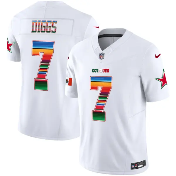 Mens Dallas Cowboys Mexico Vapor Limited Jersey V2 Trevon Diggs Jersey White