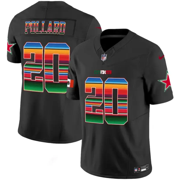 Mens Dallas Cowboys Mexico Vapor Limited Jersey V2 Tony Pollard Jersey Black