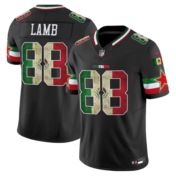 Mens Dallas Cowboys Mexico Vapor Limited Jersey V3 Ceedee Lamb Jersey Black