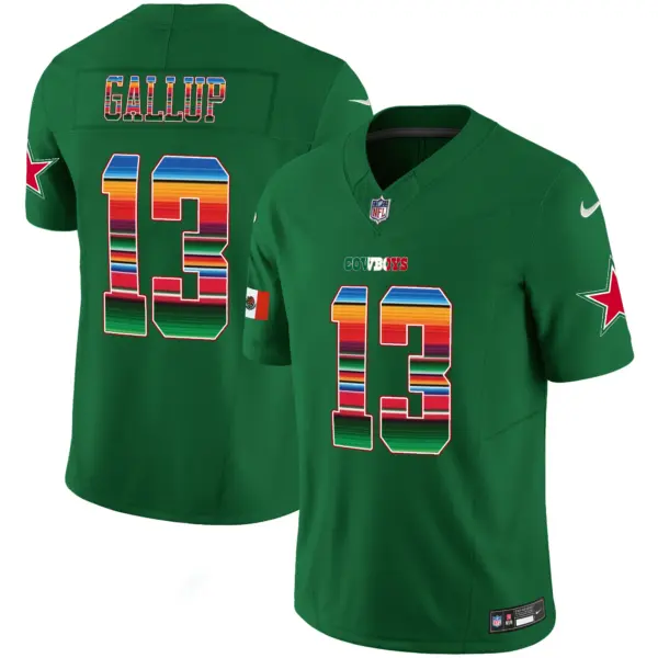 Mens Dallas Cowboys Mexico Vapor Limited Jersey V2 Michael Gallup Jersey Green