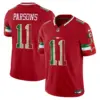 Mens Dallas Cowboys Mexico Vapor Limited Jersey V3 Micah Parsons Jersey Red