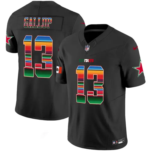 Mens Dallas Cowboys Mexico Vapor Limited Jersey V2 Michael Gallup Jersey Black