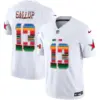 Mens Dallas Cowboys Mexico Vapor Limited Jersey V2 Michael Gallup Jersey White