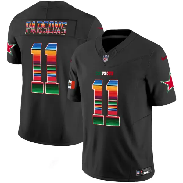 Mens Dallas Cowboys Mexico Vapor Limited Jersey V2 Micah Parsons Jersey Black
