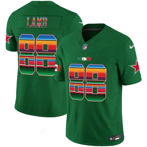 Mens Dallas Cowboys Mexico Vapor Limited Jersey V2 Ceedee Lamb Jersey Green
