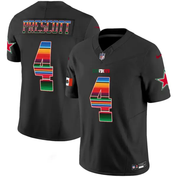 Mens Dallas Cowboys Mexico Vapor Limited Jersey V2 Dak Prescott Jersey Black