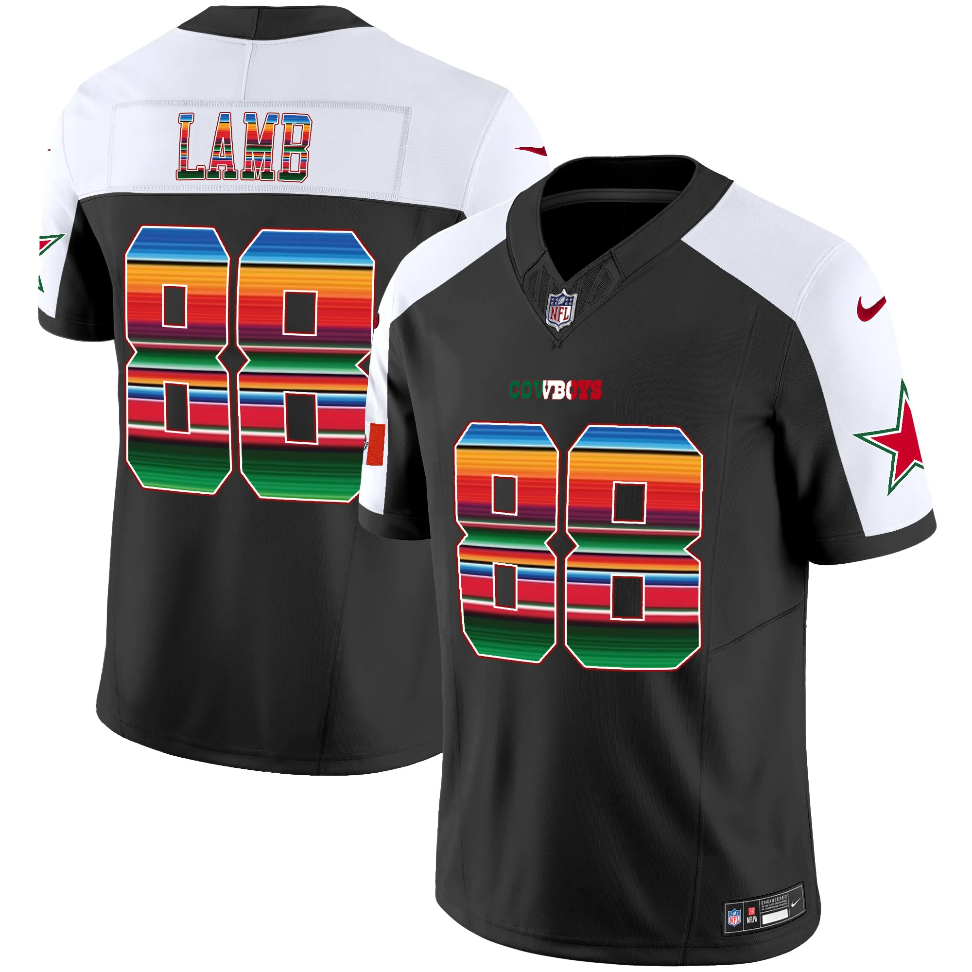 Mens Dallas Cowboys Mexico Vapor Limited Jersey V2 Ceedee Lamb Jersey Alternate
