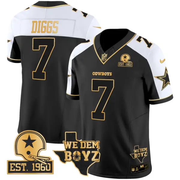 Mens Dallas Cowboys Est 1960 We Dem Boyz Patch Gold Vapor Limited Jersey V2 Trevon Diggs Jersey Alternate