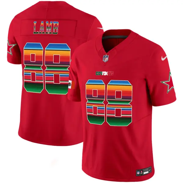 Mens Dallas Cowboys Mexico Vapor Limited Jersey V2 Ceedee Lamb Jersey Red