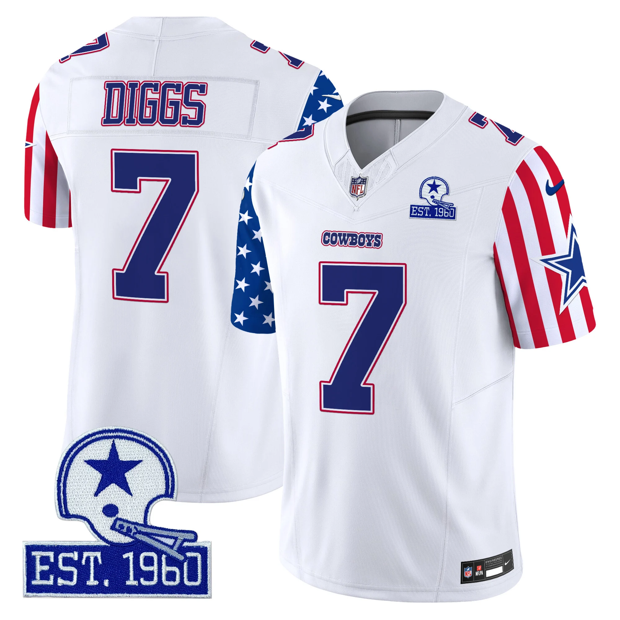 Mens Dallas Cowboys American Style Vapor Limited Jersey Trevon Diggs Jersey White