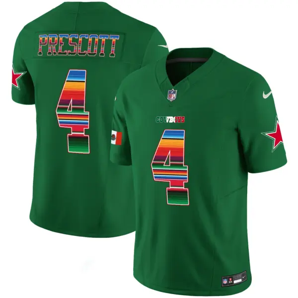 Mens Dallas Cowboys Mexico Vapor Limited Jersey V2 Dak Prescott Jersey Green
