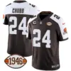 Mens Cleveland Browns 1946 75Th Anniversary Patch Jersey Nick Chubb Jersey Alternate