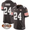 Mens Cleveland Browns 1946 75Th Anniversary Patch Jersey Nick Chubb Jersey Brown
