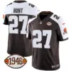 Mens Cleveland Browns 1946 75Th Anniversary Patch Jersey Kareem Hunt Jersey Alternate