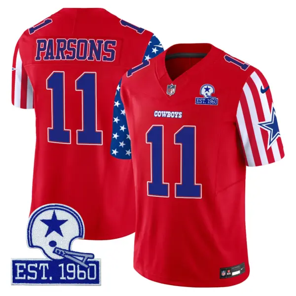 Mens Dallas Cowboys American Style Vapor Limited Jersey Micah Parsons Jersey Red
